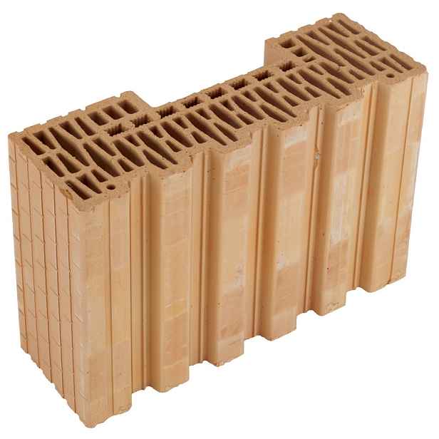 Cihla broušená HELUZ FAMILY 38-K-1/2 poloviční krajová 125×380×249 mm