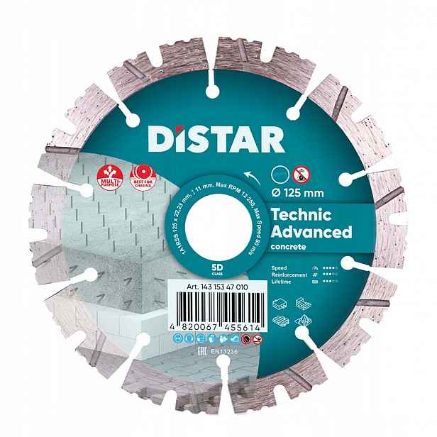 Diamantový řezný kotouč Distar 1A1RSS 125 Technic Advanced 14315347010