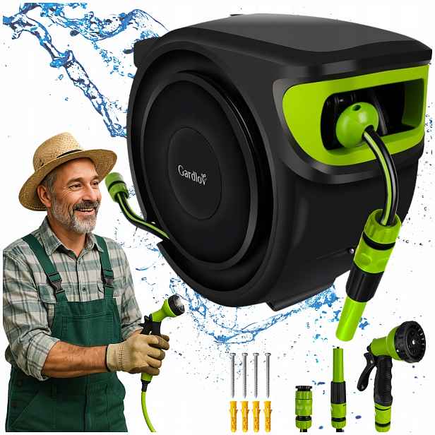 Navíječ pro zahradní hadici na zeď Stojan Hadice Automatický 25 m