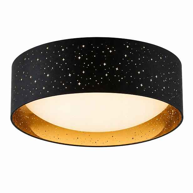 Stropní Svítidlo Stropní Led svítidlo 24W Hvězdná obloha Černá-Zlatá Goldlux
