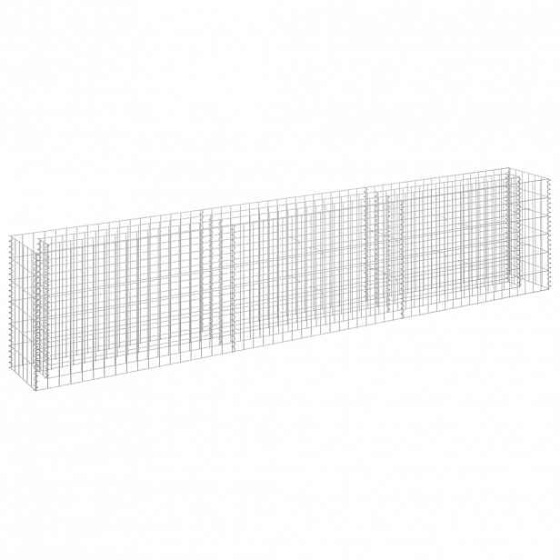 vidaXL Gabionový vyvýšený záhon pozinkovaná ocel 270 x 30 x 60 cm