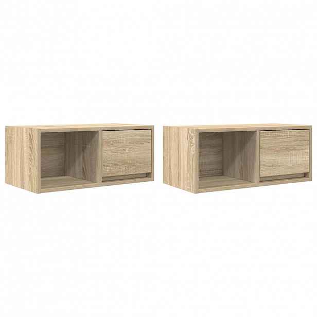 vidaXL TV skříňky 2 ks Dub Sonoma 60x31x25,5 cm Dřevěné konstrukce