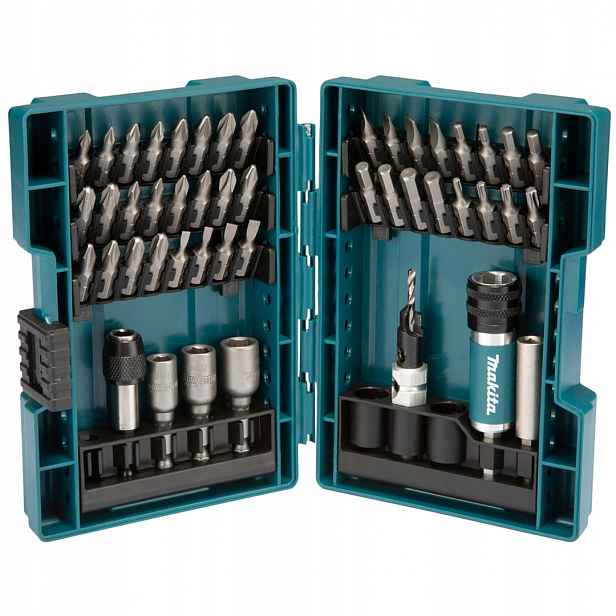 Sada 47 vrtacích doplňků: bitů pro záhlubníky Makita D-73461