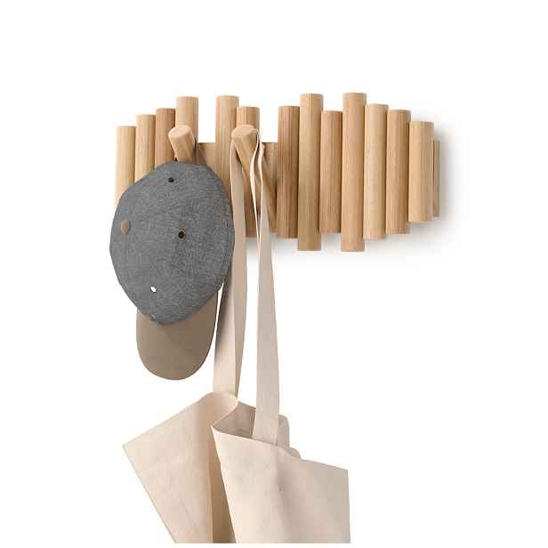 Výklopný nástěnný věšák Umbra Picket - přírodní