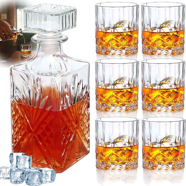 Sada Karafka 6 Sklenice Na Whisky Dárek K Narozeninám Chlapa Táta 920ML
