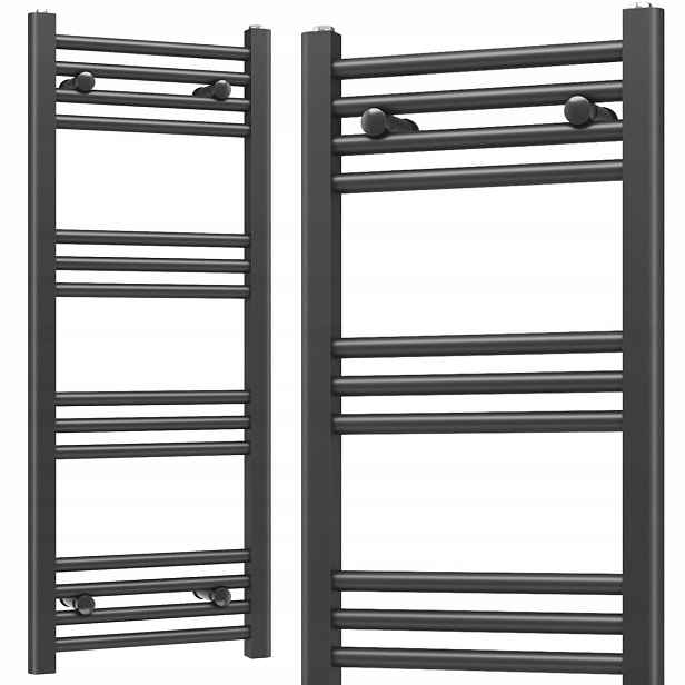 Koupelnový Radiátor Žebřík 400x1000 328W 14-ŽEBEREK Černý Slim 40x100cm