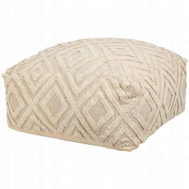 Pouf s dekorativním tuftovaným vzorem, 60 x 25 cm