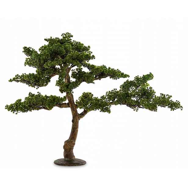 Velké zelené dekorativní květináče v hnědém umělý květ stromek bonsai