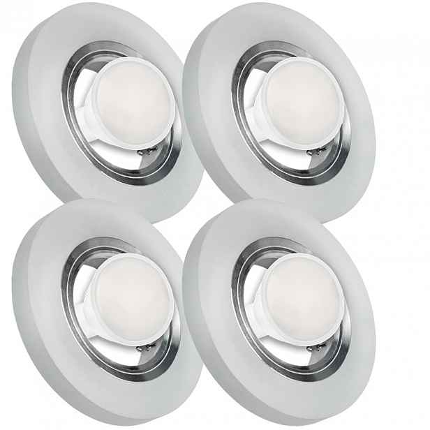4X Skleněná Zapuštěná Lampička Velmi Silné Sklo 7W Led Žárovka