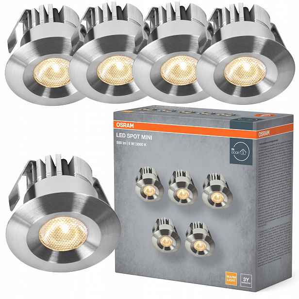 5x Stropní Led svítidlo Hermetické Kulaté Stropní Svítidlo Podbitka 6W 3000K