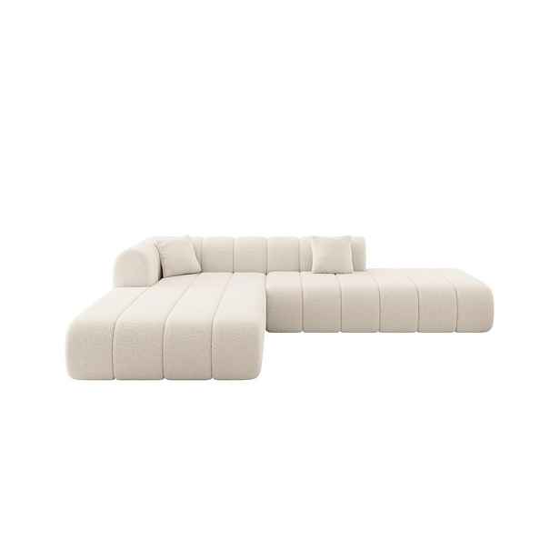 ALTDECOR ROHOVÁ SEDAČKA s otomanem, levá BILA-L 289x176x71 Tmavě béžová Buklé