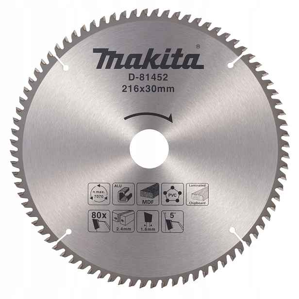 Makita D-81452 univerzální kotouč 216 x 30 mm pro hliník Pvc Mdf