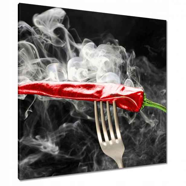 Obrazy 90x90 Červená paprika Dým