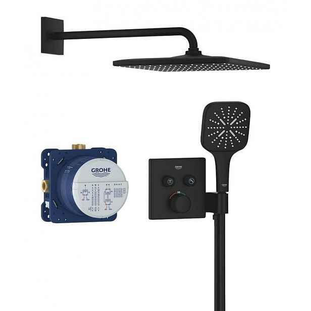 Sprchový systém Grohe Grohtherm Smartcontrol včetně podomítkového tělesa phantom black 34865KF0