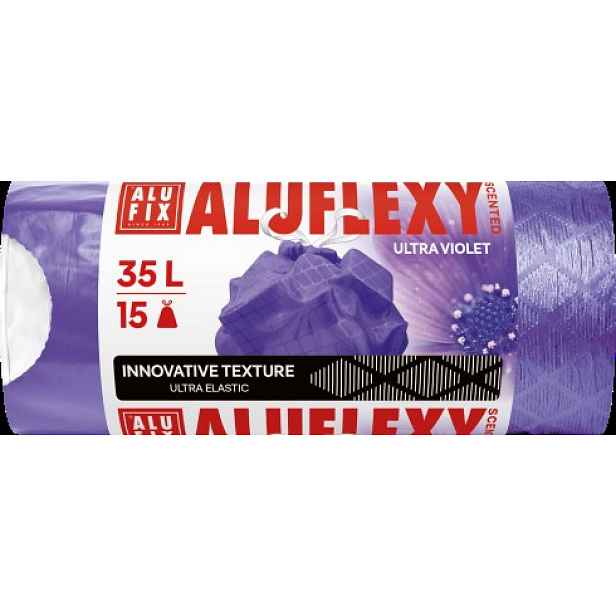 ALUFIX - Pytle na odpad 35l/15ks fialové zatahovací s vůní