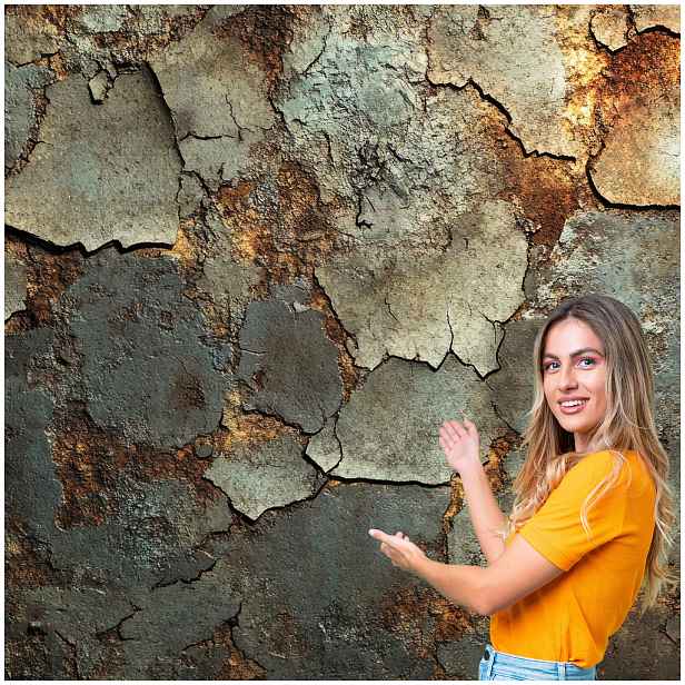 Fototapeta 3D Pozadí Textura Stěna Odpadající Barva 588x260 TLA51W
