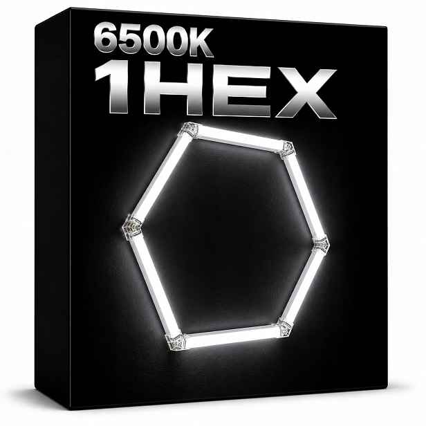 Jeden medová plástev HEX1 Led černý 42W 6500K 92x79 Cm salon studio