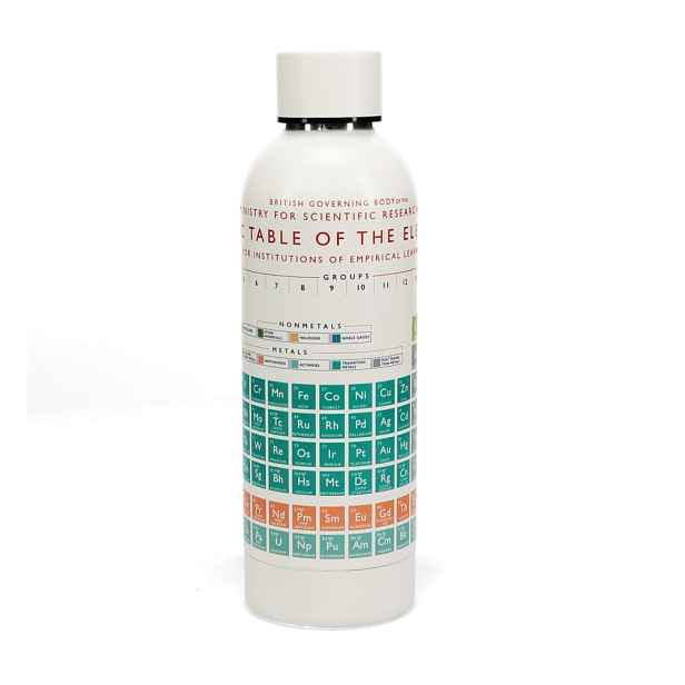 Krémová cestovní nerezová lahev 500 ml Periodic Table – Rex London