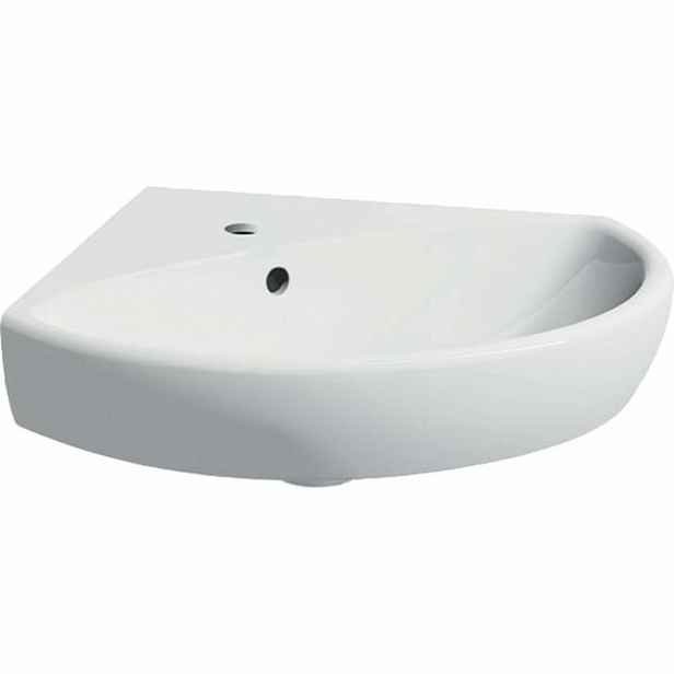 Rohové umývátko Geberit Selnova 25x56 cm otvor pro baterii uprostřed 501.050.00.5