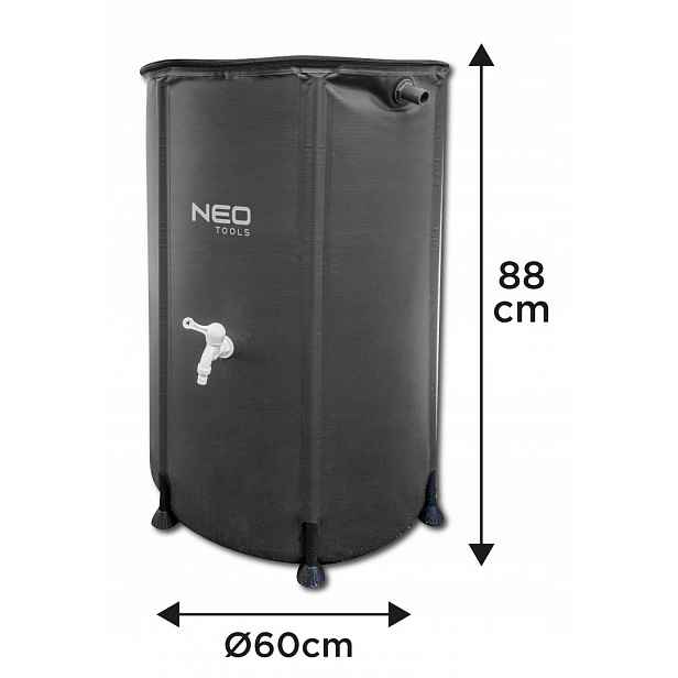 Skládací nádrž na dešťovou vodu 250 l Pvc Neo