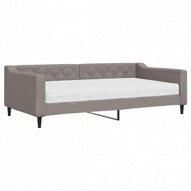 vidaXL Válenda s matrací taupe 100 x 200 cm textil
