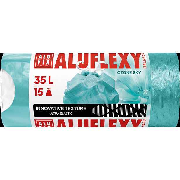 ALUFIX - Pytle na odpad 35l/15ks tyrkysové zatahovací s vůní