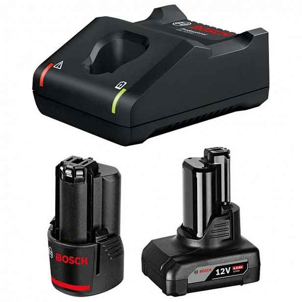 Bosch - Sada 4A nabíječky, 1x aku 12 V 2,0 Ah a 1x aku 12 V 4,0 Ah 1600A01NC9
