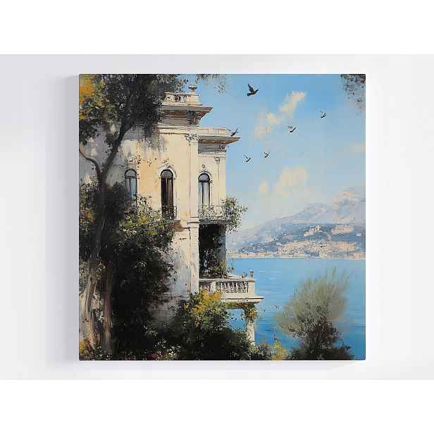 Obraz Na Plátně Canvas Architektura Itálie Amalfi Vila Moře Terasa 50x50