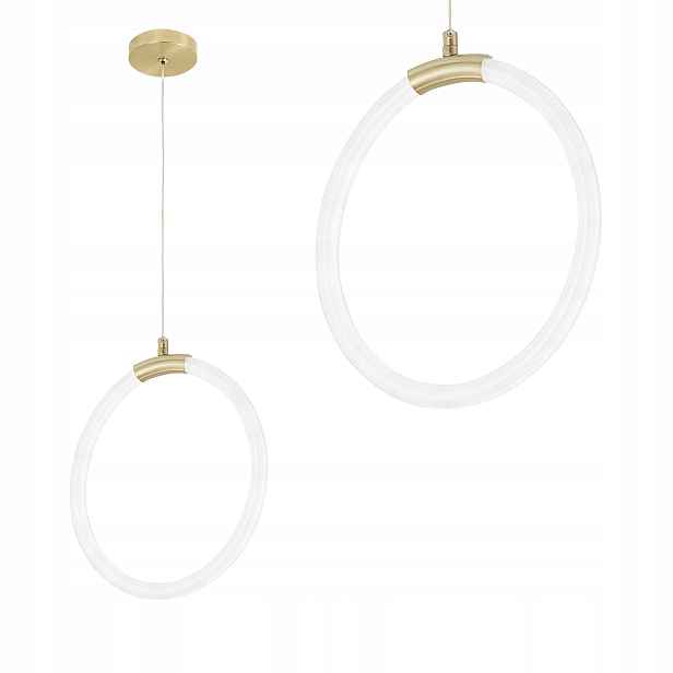 stropní svítidlo Led Závěsná Zlatá Kruhová Lampa Bílá Kruh Minimalistická