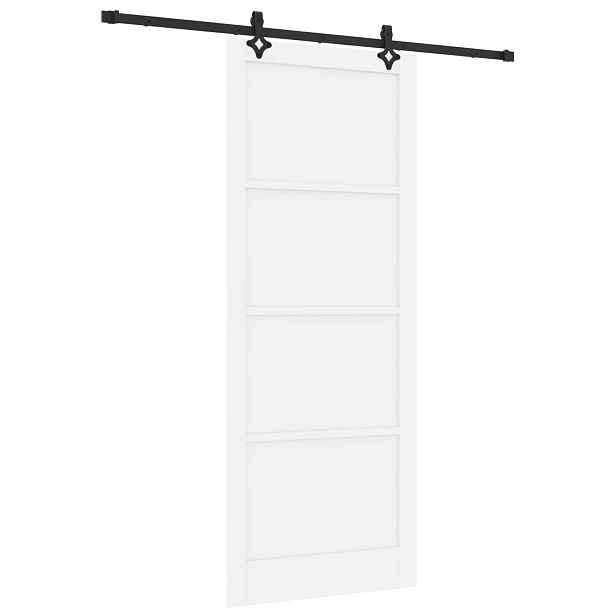 vidaXL Posuvné dveře 93 x 232 cm Kompozitní dřevo Bílá a černá