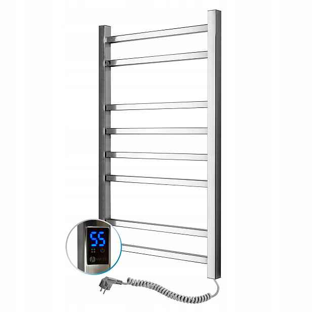 Elektrický koupelnový radiátor Nerezový Loft Sensor 500х800 pravý
