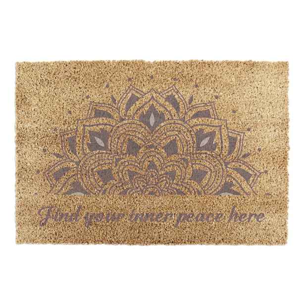 Rohožka z kokosového vlákna 60x90 cm Find Your Inner Peace – Artsy Doormats