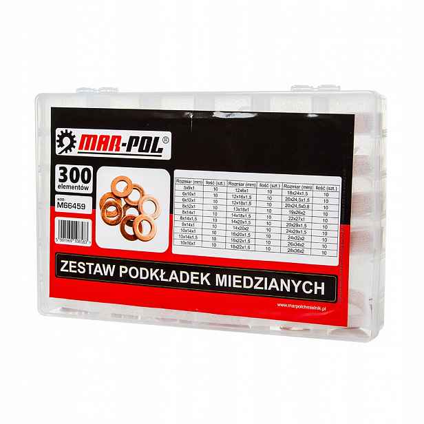 Sada Měděných Podložek 300 ks