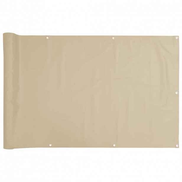 vidaXL Balkónová zástěna z oxfordské látky 75x600 cm béžová