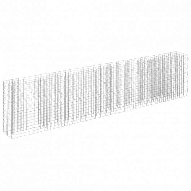 vidaXL Gabionový vyvýšený záhon pozinkovaná ocel 360 x 30 x 90 cm