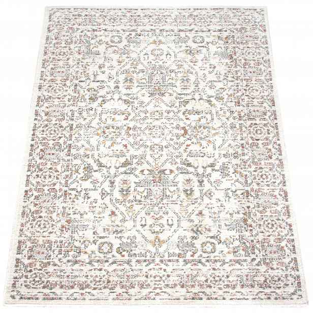 Koberec Klasický 80X150 CM Do Obývacího Pokoje Rozeta Barevný S Třásněmi