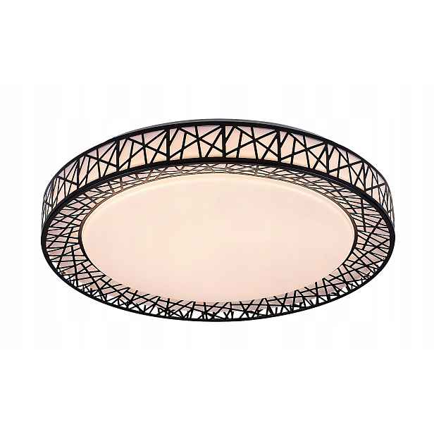 Stropní Svítidlo s dálkovým ovládáním 49 cm Led 48W černý kulatý Nilin 71140 Rabalux