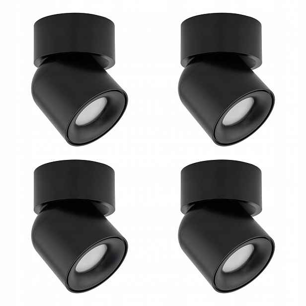 Tk Lighting Sada 4x Spot Reflektor Lampa Svítidlo Černá Twist 1xGU10