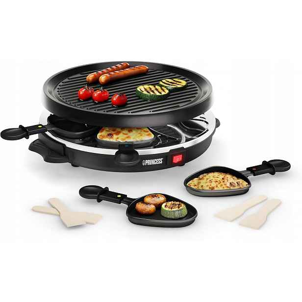 Úžasný Kulatý Elektrický Raclette gril 6 tyčinek, 6 špachtlí, 800 W