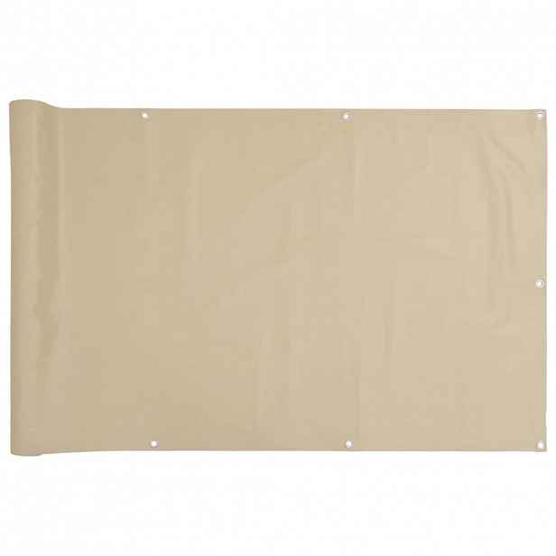 vidaXL Balkónová zástěna z oxfordské látky 90x400 cm béžová