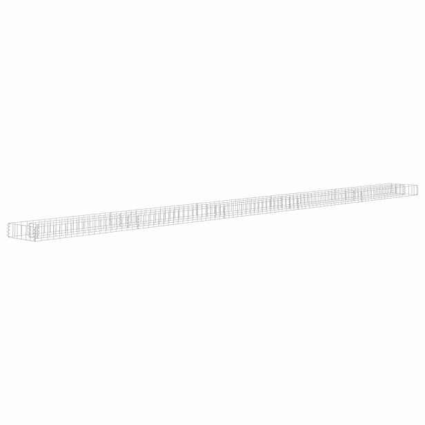 vidaXL Gabionový vyvýšený záhon pozinkovaná ocel 450 x 30 x 10 cm