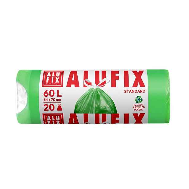 ALUFIX - Sáčky / pytle na odpad 60l/20ks zatahovací zelené