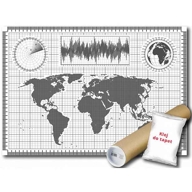 Fototapeta Flizelina Mapa Světa Glob 416x254