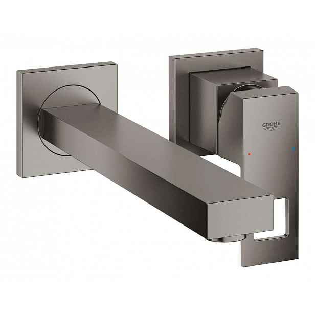 Grohe Eurocube - Umyvadlová baterie pod omítku, 2-otvorová instalace, kartáčovaný Hard Graphite 23447AL0