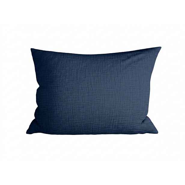 Mušelínový povlak na polštář MUSSARI 50x70 cm, tmavě modrý