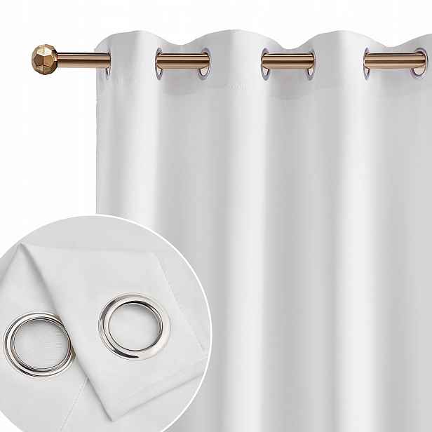 ROOM99 Zatemňovací závěs 180x250 bílý elegantní na průchodkách Laurel