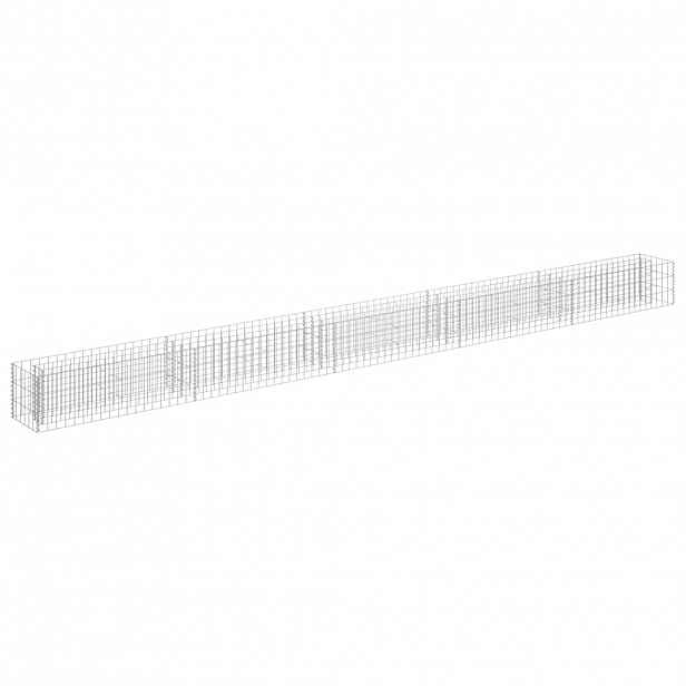 vidaXL Gabionový vyvýšený záhon pozinkovaná ocel 450 x 30 x 30 cm
