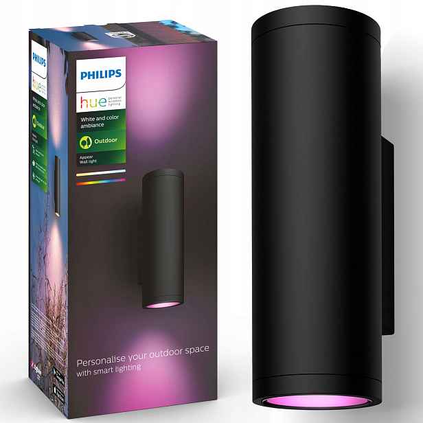 Zahradní Led nástěnné svítidlo Venkovní lampa Philips Hue Appear 15.8W IP44 Rgb