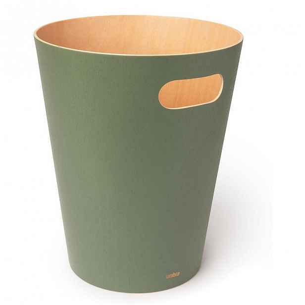 Zelený odpadkový koš Umbra Woodrow, 7,5 l