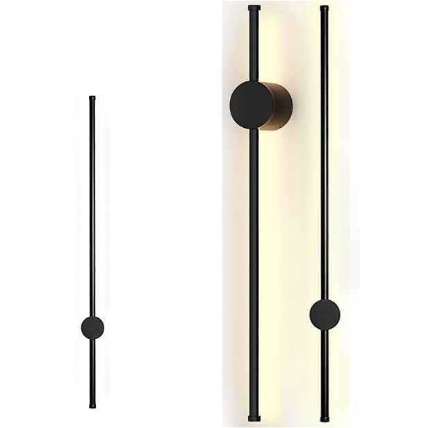 Moderní nástěnná Led lampa vnitřní 60 cm, černá